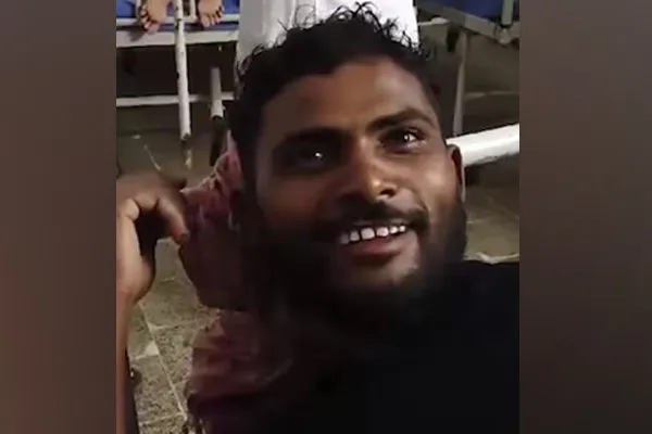A person who bites back a snake that has bitten him in bihar