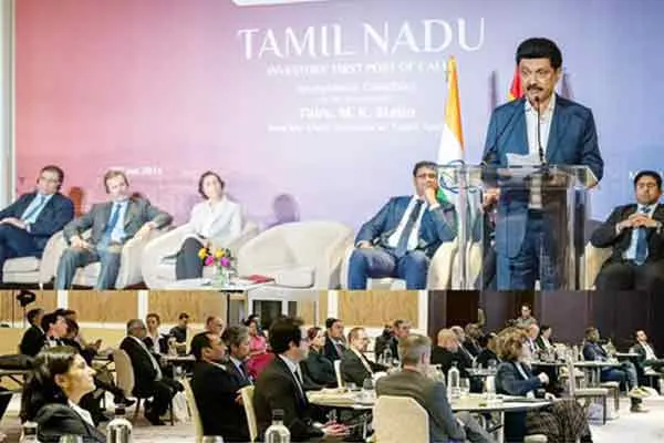 CM MK Stalin with investors in Spain