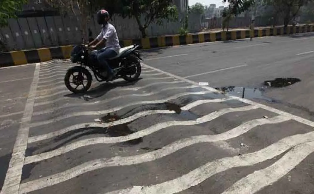Painted cops on the road to prevent accidents