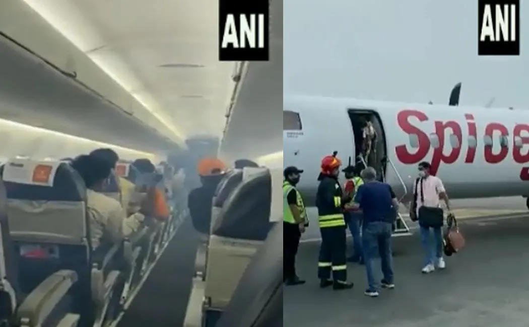Spyjet made an emergency landing due to smoke!