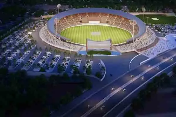 rime Minister Modi is the foundation stone by International cricket ground in the shape of Shiva!; 