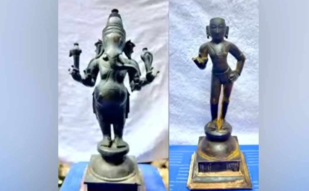 The police recovered the idols in a traditional manner 3 people involved