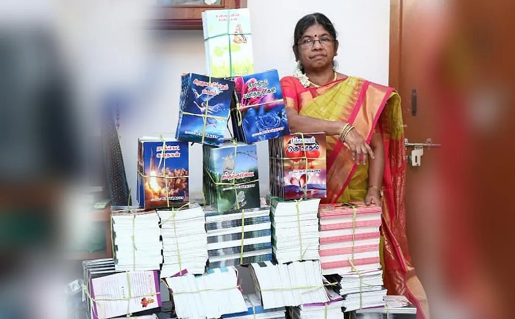 World record holder for publishing 40 tamil books simultaneously