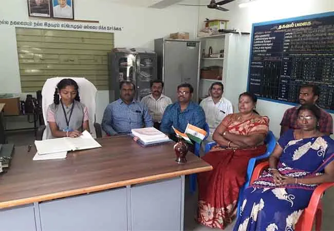  One day as a headmaster school girl in thiruvannamalai district 
