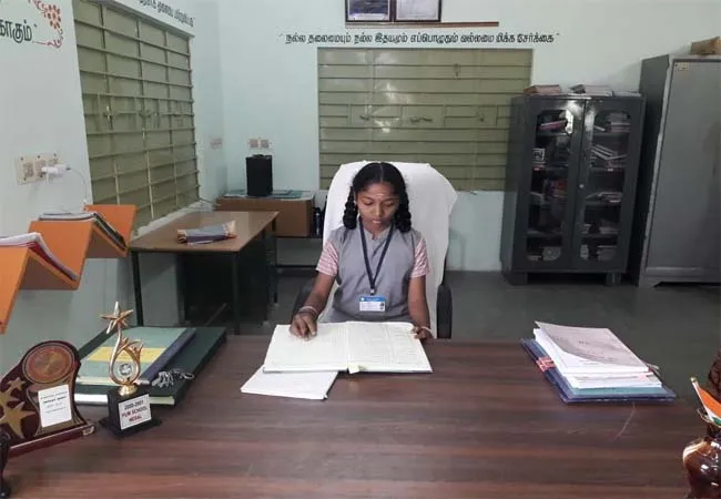  One day as a headmaster school girl in thiruvannamalai district 