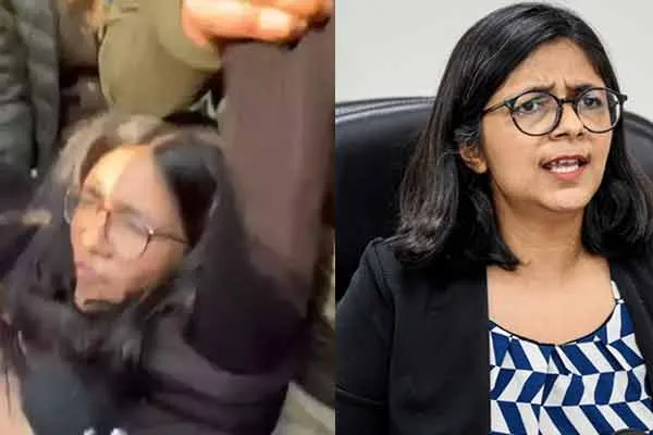 Aam Aadmi MP swati maliwal arrested for struggle by dumping garbage outside Kejriwal's house