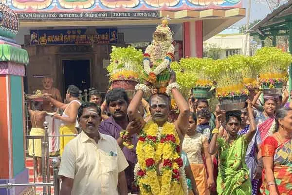 Mariamman festival in fifty places at the same time in one town in dindugal
