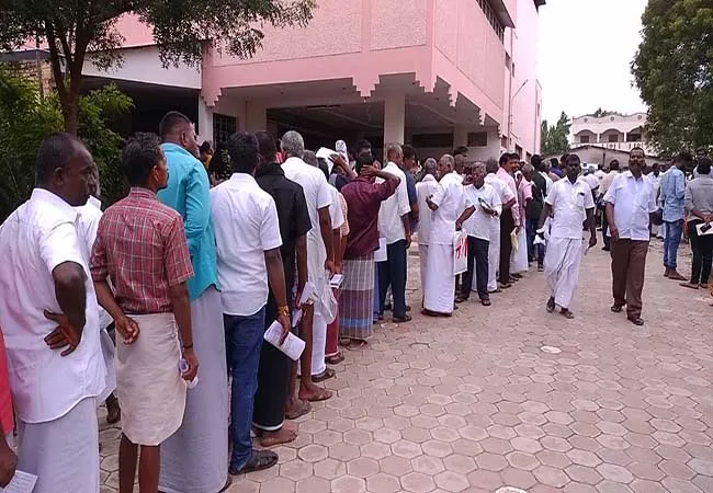 tenkasi new district collector office change request dmk party submit petition 
