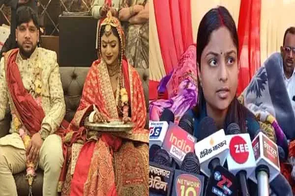 Woman sets up tent outside home to struggle because Mother-in-law demanded dowry after honeymoon in uttar pradesh