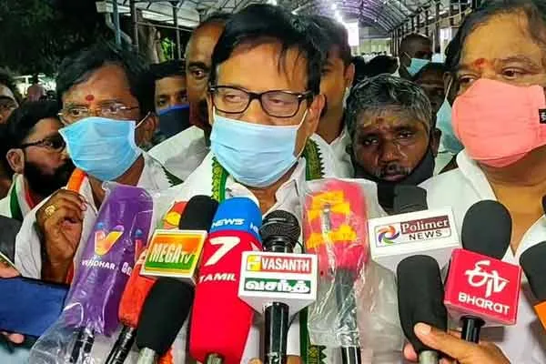 K S Azhagiri addressed press.. spoke about central cabinet 