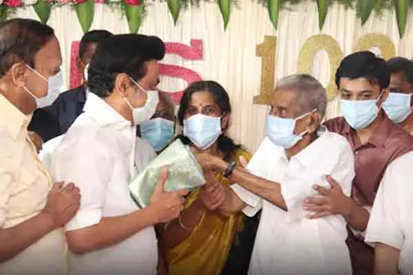 DMK Leader and Chief Minister of Tamil Nadu Mr M K Stalin wishes to CPIM Leader MR Sankarayya  
