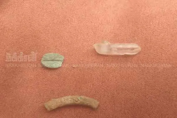 Archaeological objects dumped on the surface of the excavation site at Porpanaikottai ..!