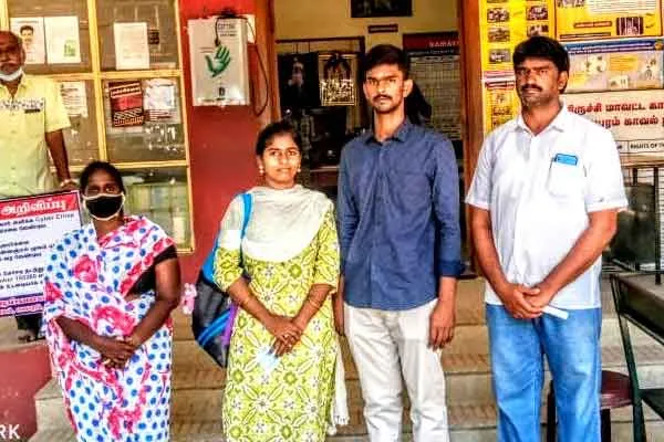 Romantic marriage; The bride and groom came to the police station asking for security