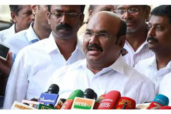 Minister jayakumar, press meet at chennai chepauk 