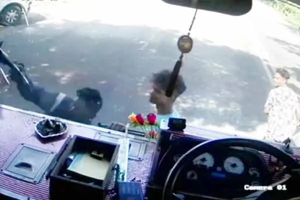 Three arrested for reversing bus