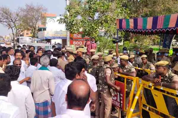 Tensions continue in Annavasal municipal elections .. 500 policemen mobilized!