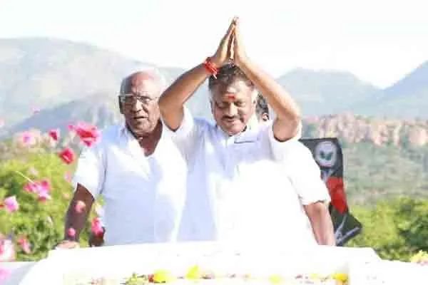 ADMK Members standing on the OPS side!