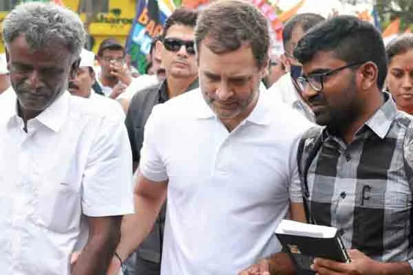 ragul ganthi bharath judo yatra; meeting Anita's brother