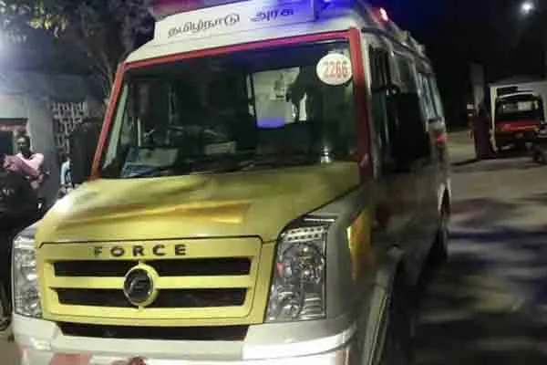A government bus and a private bus collide head-on.