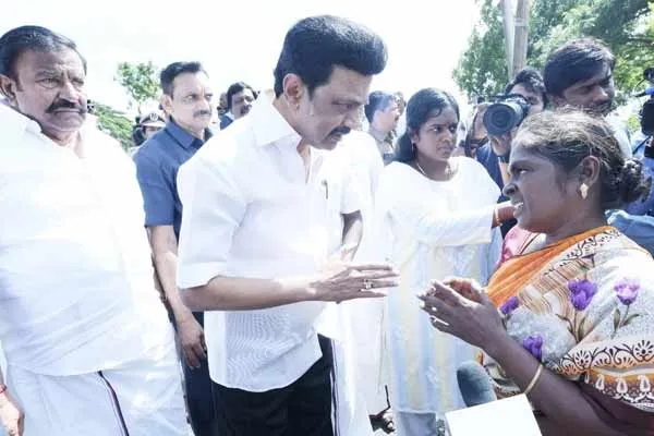 MK Stalin addressed press after visiting mayiladuthurai