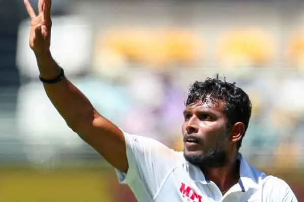 Natrajan took his first wicket in international test 