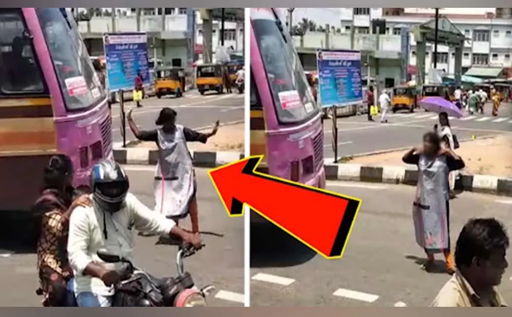 Drunk woman obstructs traffic on road