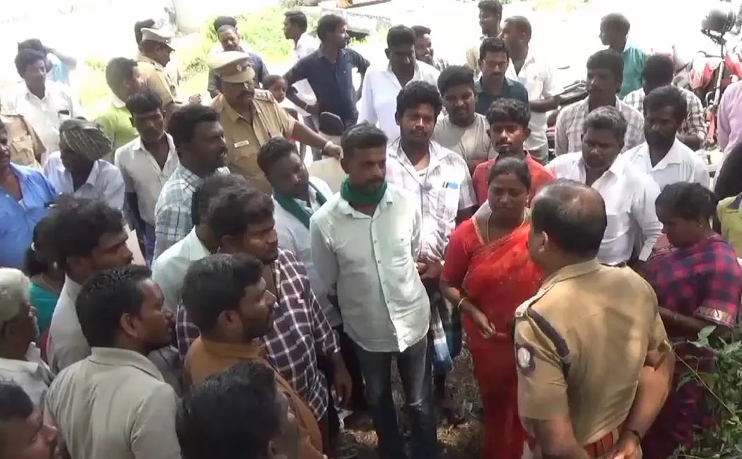 Villagers struggle Action should be taken  lake  built the road