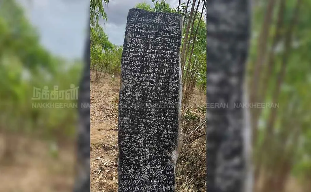 Discovery of Thondaiman inscription with an order to drain pond water only for crops