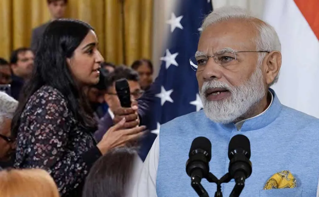 White House condemned the threat to the journalist who questioned pm modi
