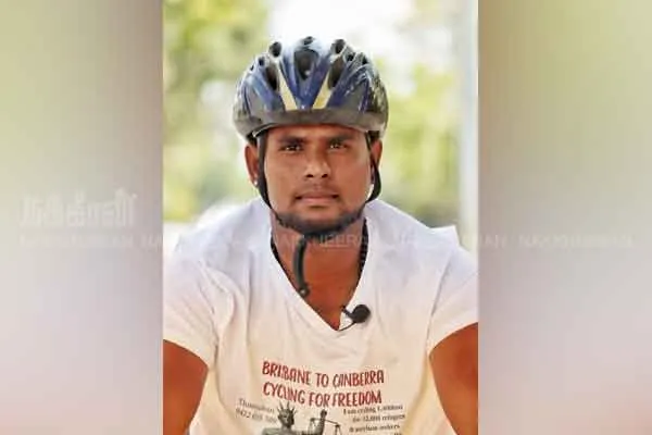 “My child should be born with citizenship”- 1400 km. A Sri Lankan Tamil traveling on a bicycle
