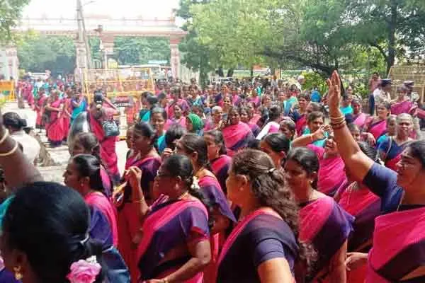Anganwadi workers struggle in virudhunagar 