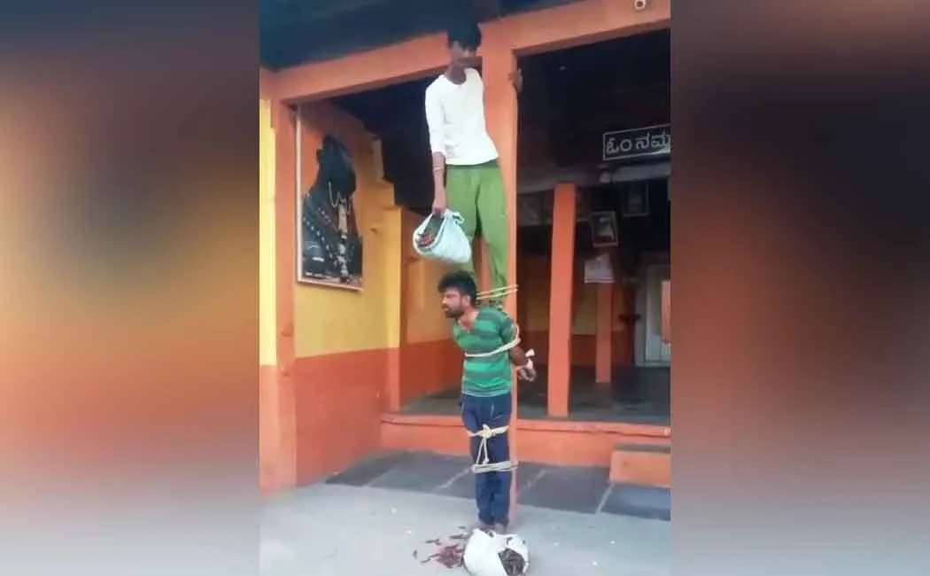 Punishment for green chili thieves! 