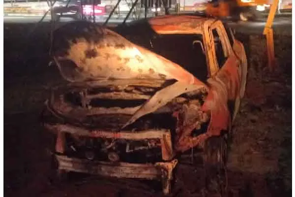 Car fire accident in trichy highway 