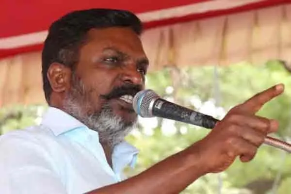 Thirumavalavan  about the farmers' rally ..!