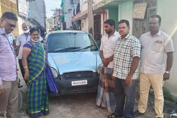 Ration rice in a car vellore district police arrested two  