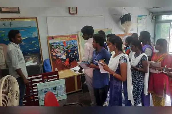 Students engaged in field training at the Marine Life Center