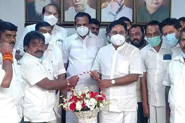 MLA Rajavarman who joined into ammk from admk addressed press  