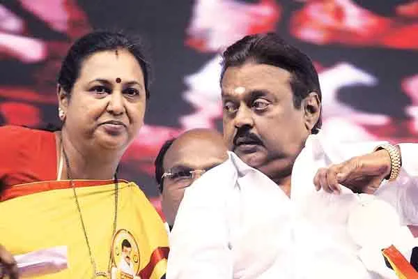 Premalatha Vijayakand in the constituency won by DMDK leader Vijayakand 
