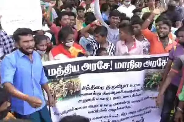 People's struggle to hold Chithirai festival with devotees ..!