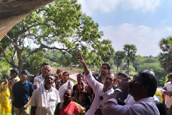 Enthusiasts were amazed to see the Tamil inscription 'Nelveli Cheziyaan Athinan Olyan Dumpittha Nalmulakai'