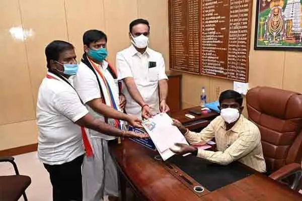 Thiruvannamalai constituency admk member file nomination 