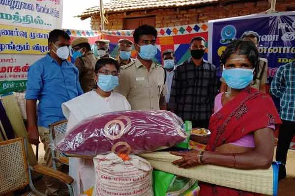 Erode superintendent of police  arranged corona awareness camp at hill station  