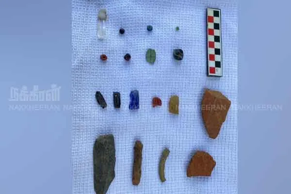Archaeological objects dumped on the surface of the excavation site at Porpanaikottai ..!