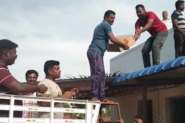 Bottles of wine stored by the husband of the Panchayat President!