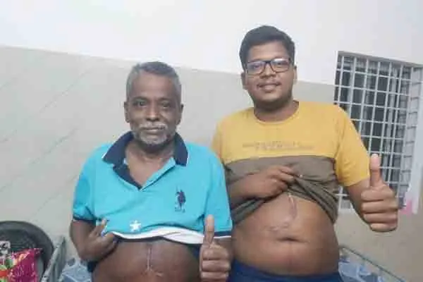 Sacrifice made by son to save father's life 