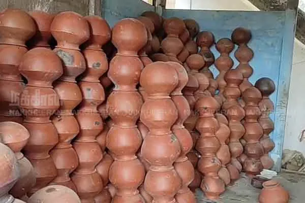 Professor making Pottery for pongal 