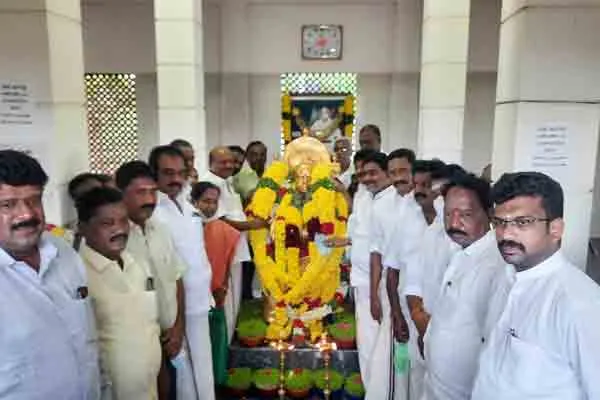 Sakajananda 132nd Birthday Celebration .. District Collector, MLAs pay homage  