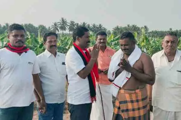 DMK Candidate campaign in dinidgul 