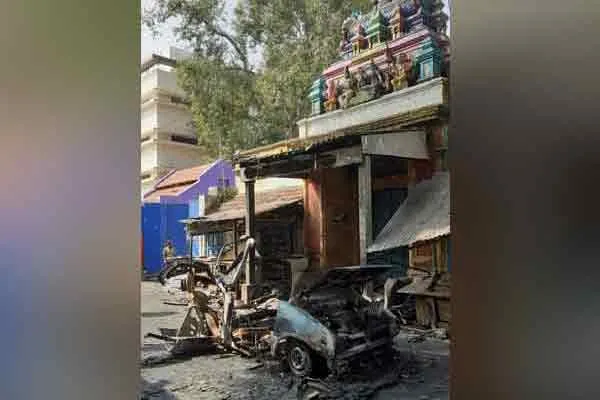 Coimbatore car fire accident Jamesh Mubin video 