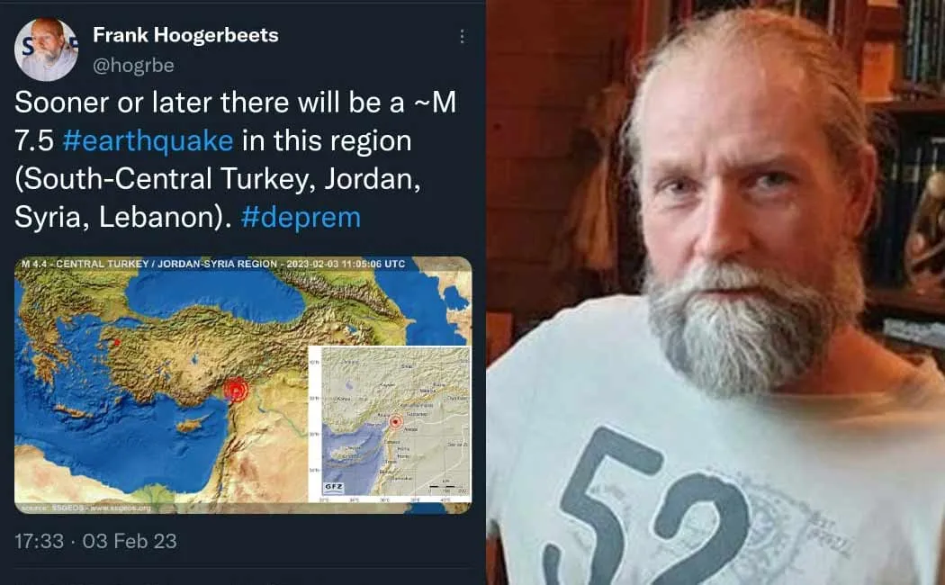 Researcher Frank Hoogerbeetz accurately predicted  Turkey earthquake 3 days back